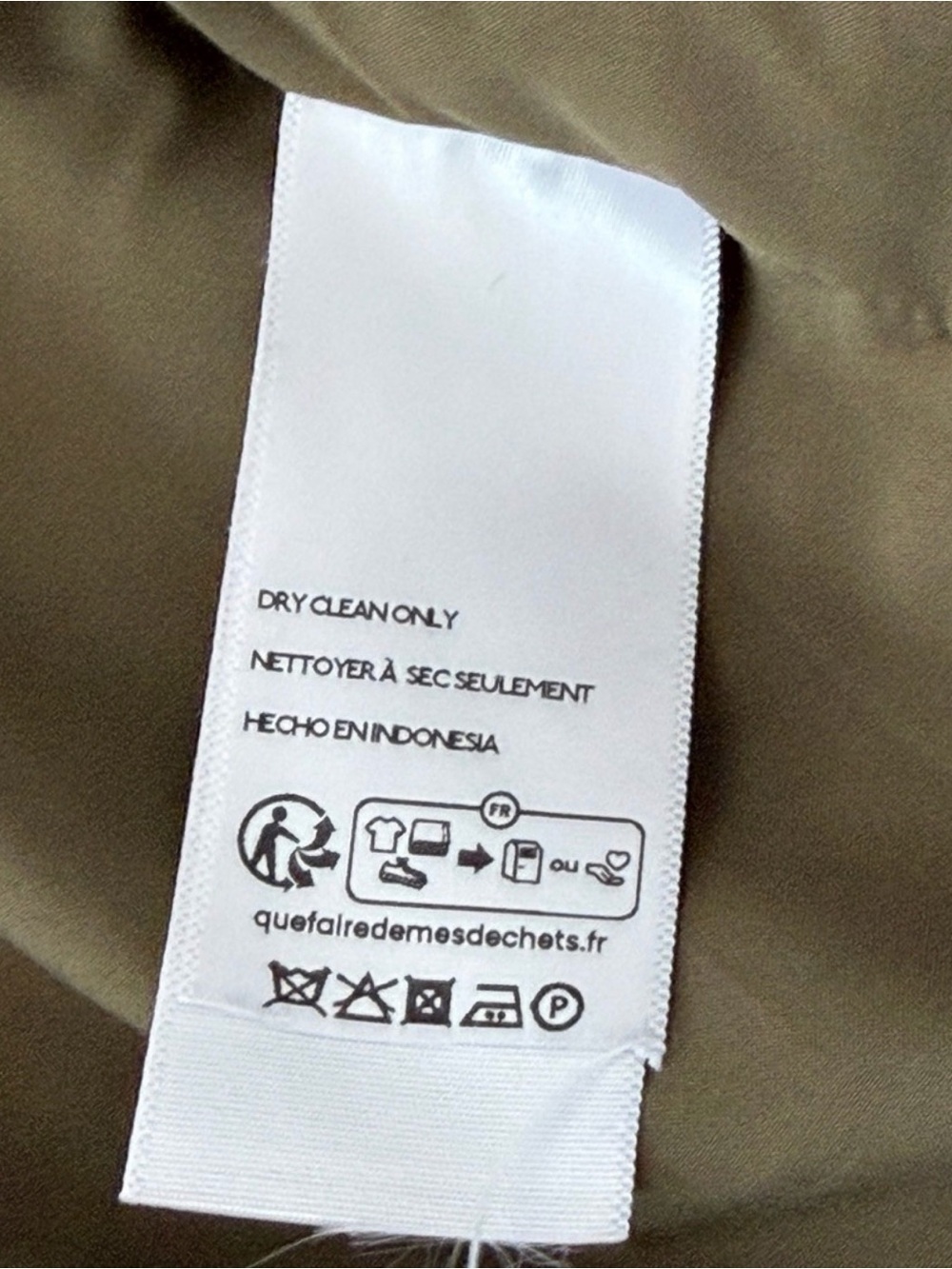 Anthropologie Pilcro Sherpa Fleece Jacket Small Cream Olive Colorblock Utility - Picture 14 of 15